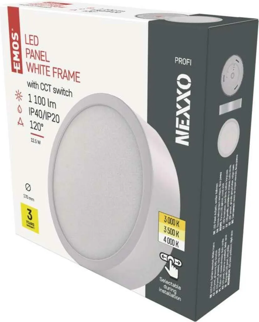 EMOS NEXXO ZM5133: Plafoniera LED 12,5W 17cm per Interni Eleganti