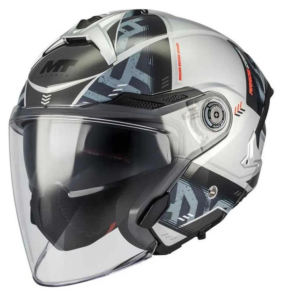 MT COSMO SV ARROW Jethelm XL in grau/weiß