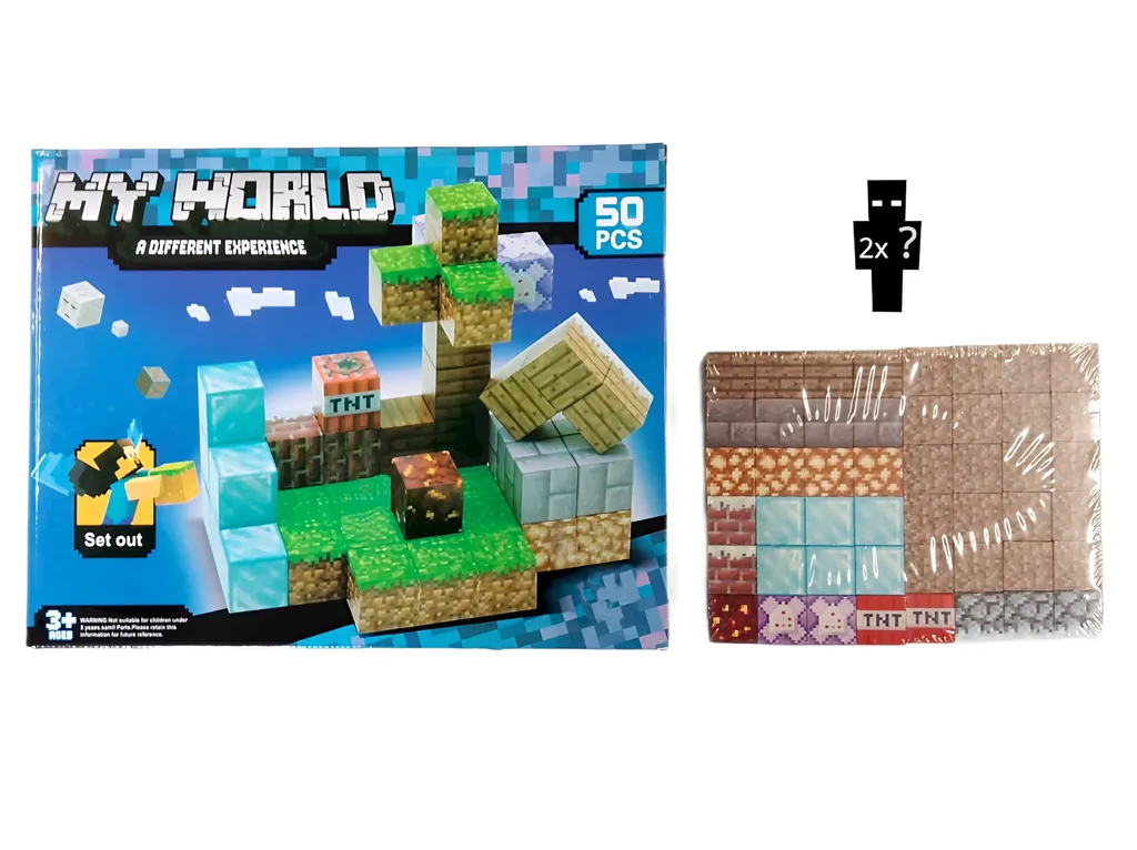 Blocs de construction magnétiques Minecraft Diamond World - Set 50 pcs - 4