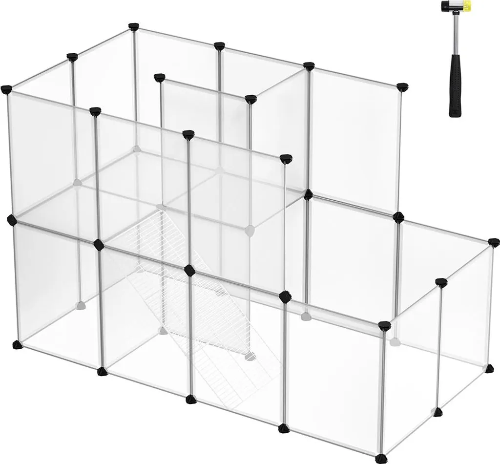 Enclos pour petits animaux en plastique pour cage d'intérieur et liberté