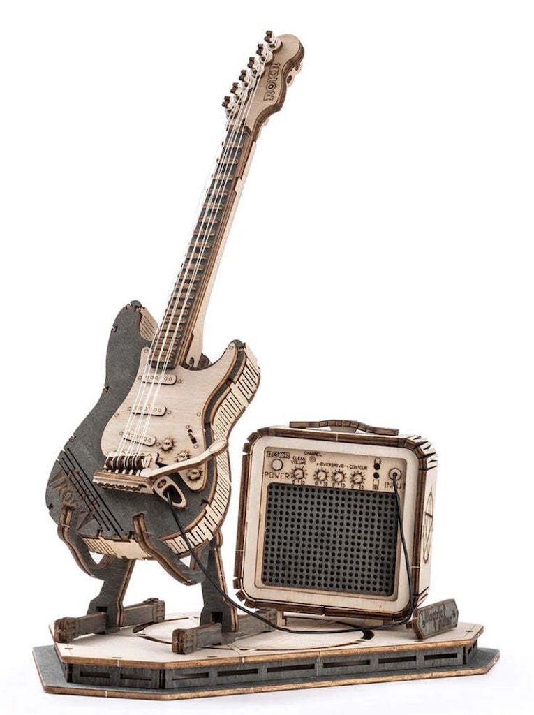 RoboTime Puzzle 3D en bois Guitare électrique Image du produit 