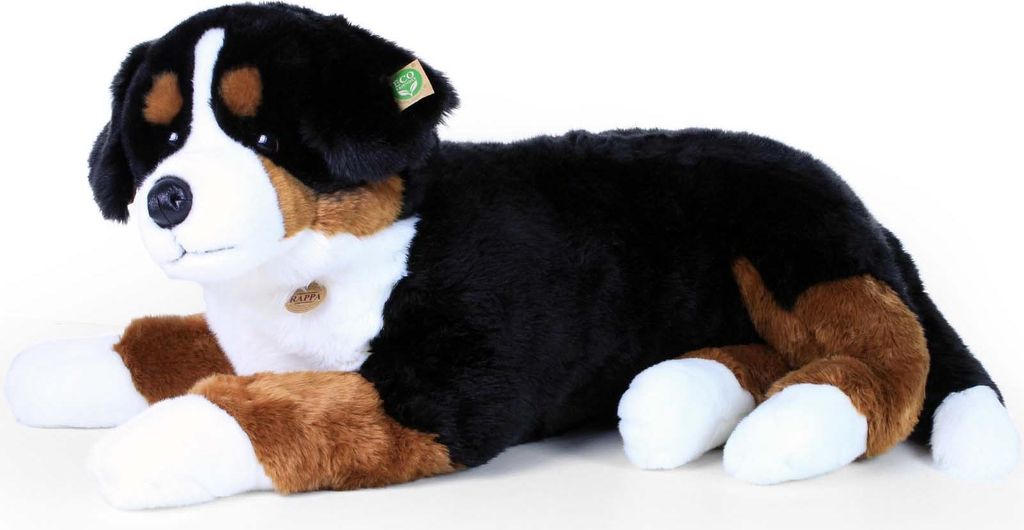 Peluche grande per cane da montagna bernese sdraiato 89 cm Immagine del prodotto 