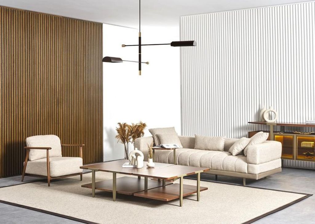 Wohnzimmer Set Einrichtung Sofa Beistelltisch 255cm Couchtische Couch 5tlg