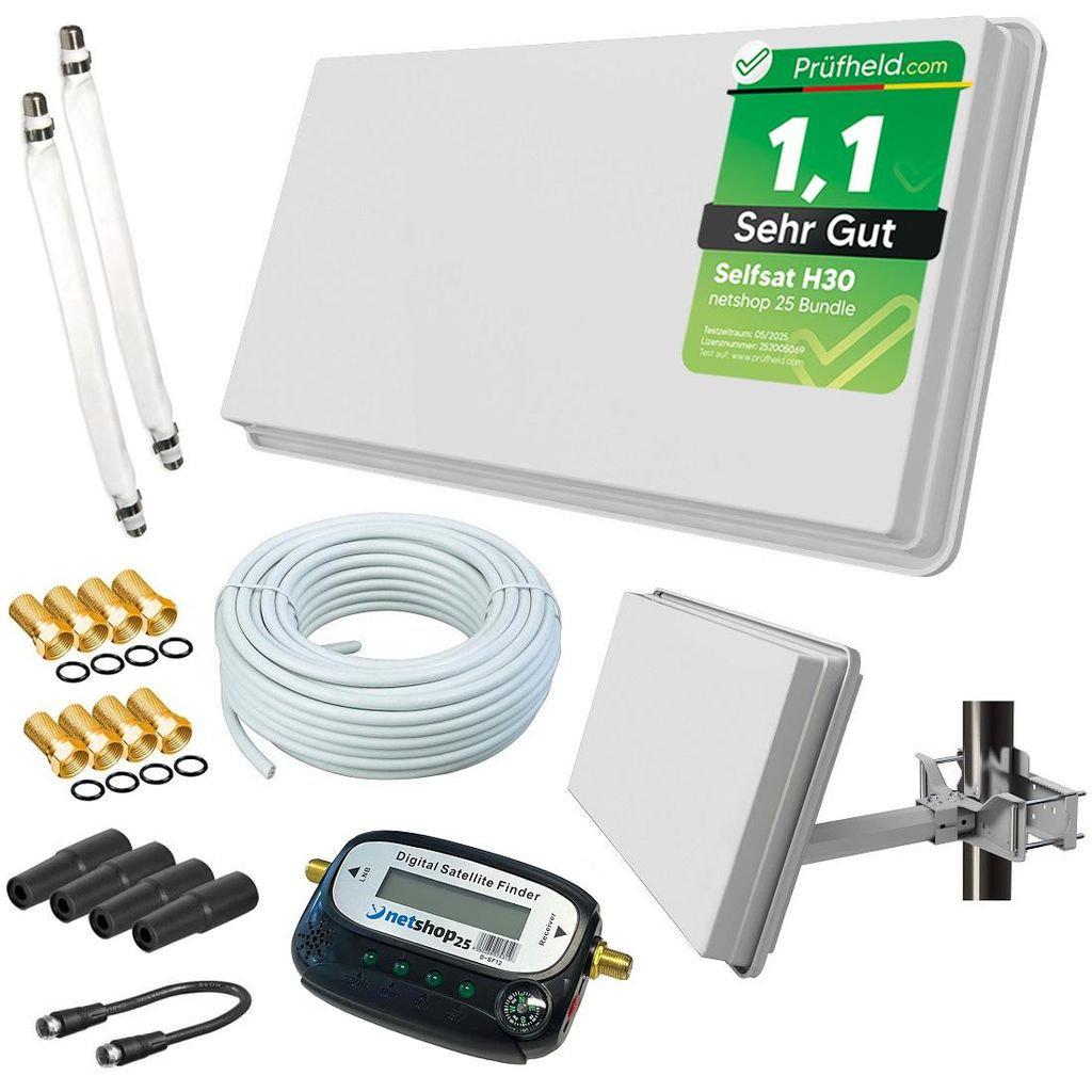 Selfsat H30D2+ Antenna piatta Twin + cavo da 20 m + Immagine del prodotto 