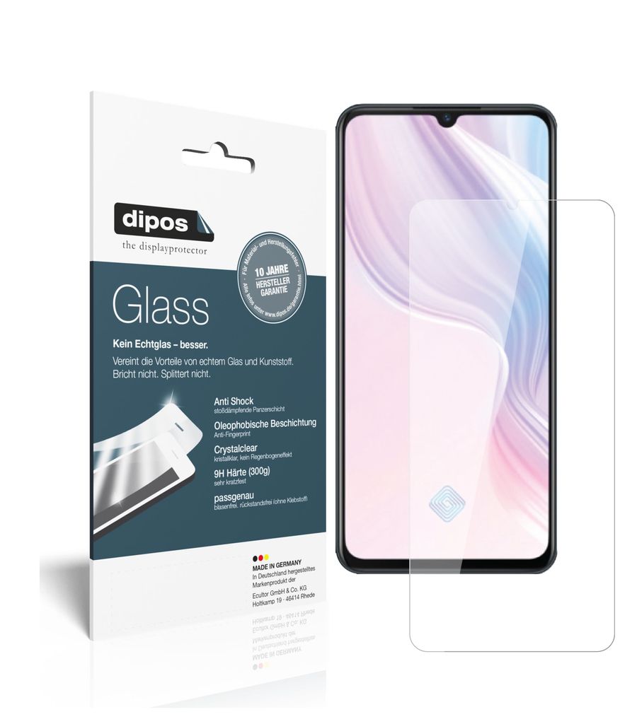 1x Schutzfolie für Vivo Y9s - Anti-Shock 9H Folie dipos Glass Kunststoffglas