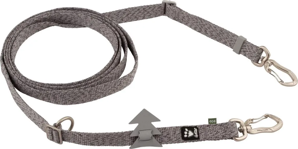 Laisse multi-positions pour chien Hurtta Multilong 3m noire 20mm