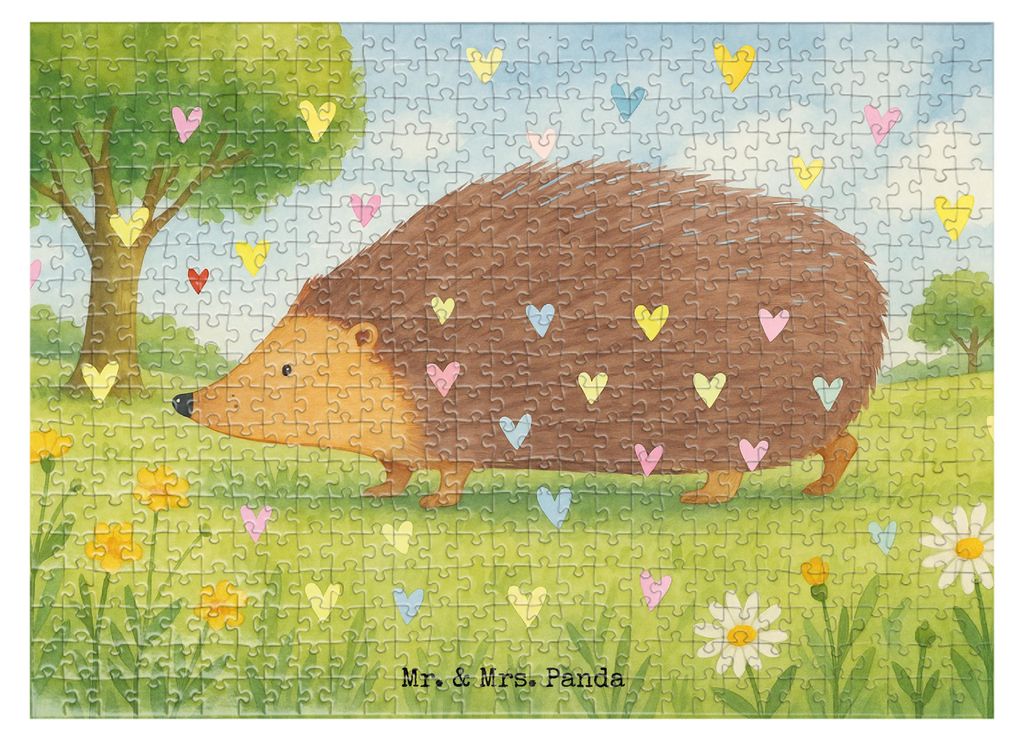 Mr. & Mrs. Panda Puzzle Igel Herzen Design 551 Teile - Weiß - Geschenk, 500, Lustige Sprüche, 1500, Liebe, Vertrauen, Puzzlespiel, Herz, Leben, 1...