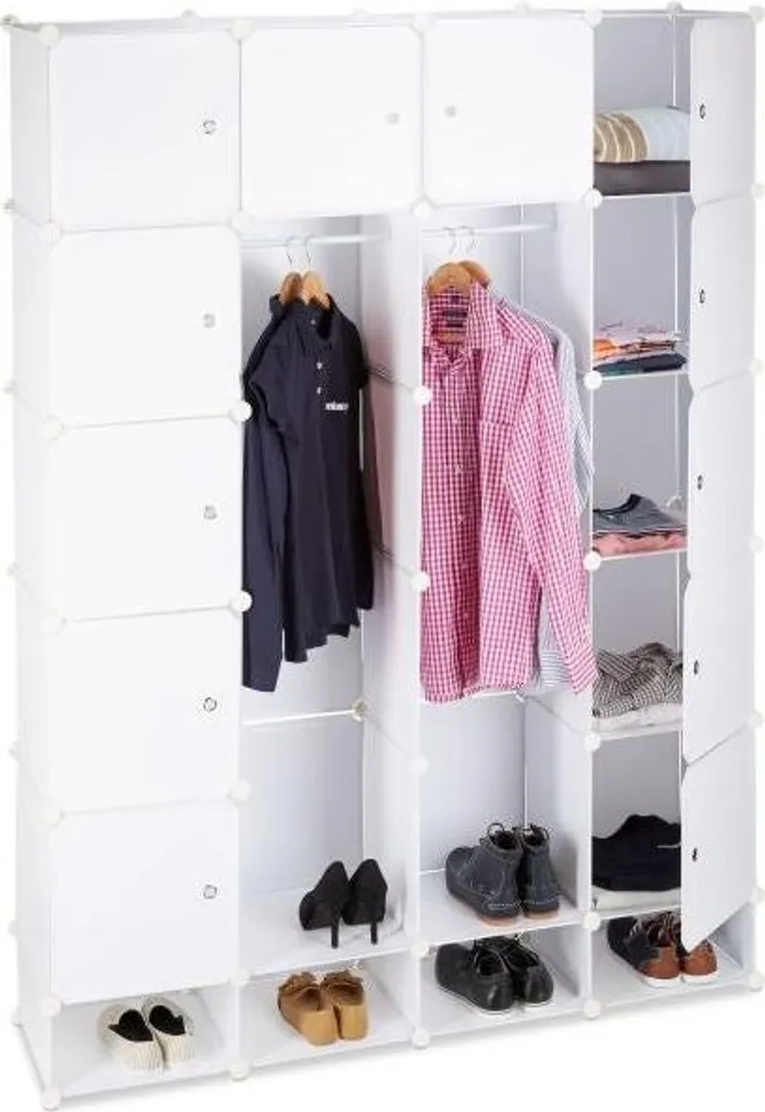 Système d'insertion pour armoire 18 compartiments modulables gris