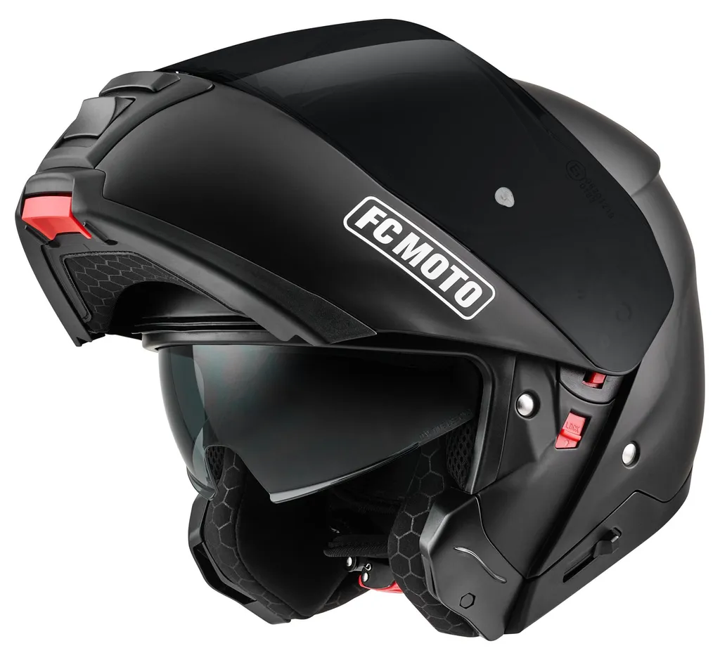 Casque de Moto Modulable Noir Mat FC-Moto G-376 Taille L Confortable