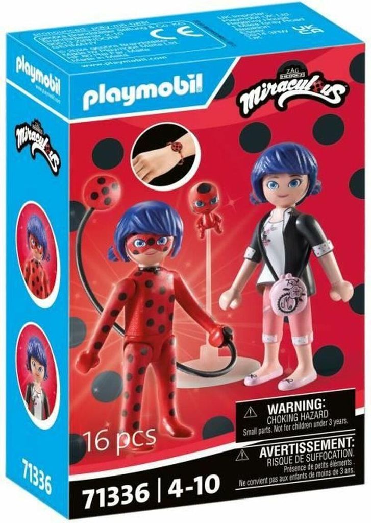 Playset PLAYMOBIL 71336 Miraculous: Marinette & Ladybug 16 Stücke