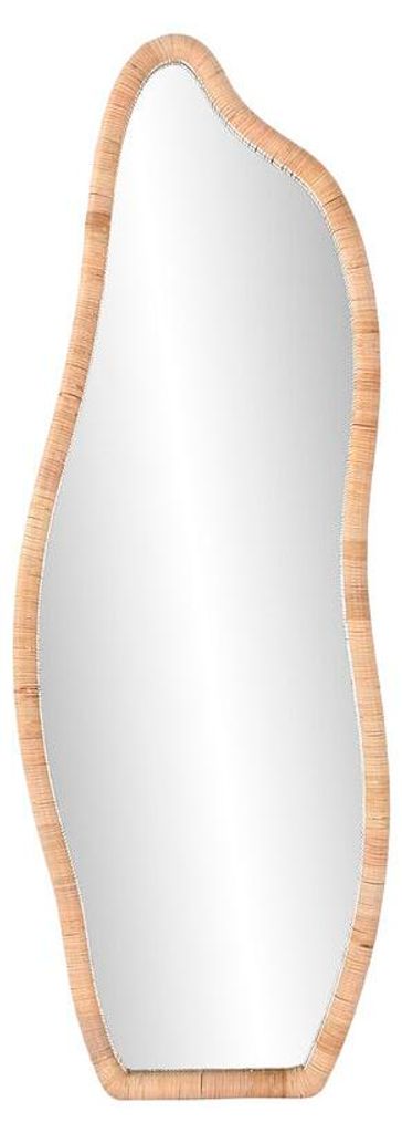 Wandspiegel Home ESPRIT natürlich Kristall Rattan Scandi 52,5 x 4 x 150 cm