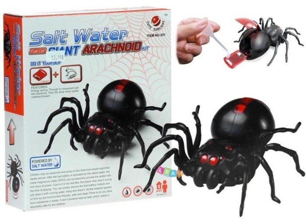 Leantoys Zestaw Kreatywny Paj?k Zasilany S?on? Wod? DIY Czarny