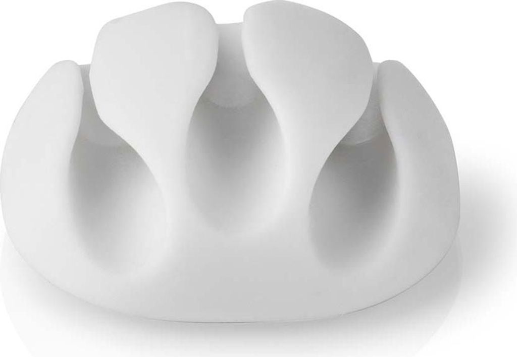 Nedis Kabelmanagement - Kabelclip - Click and Go - 4 Stück - Anzahl der Steckplätze: 3 Steckplätze - max. Kabeldicke: 5.3 mm - TPE - Weiss