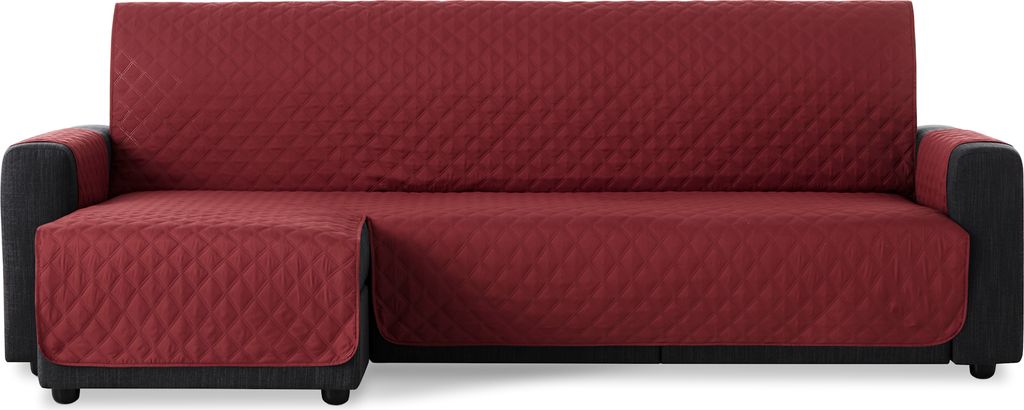 BESTCOVERS Linksseitig Ecksofaschutz Schonbezug Schutzbezug Ecksofa mit Ottomane Ecksofaschoner Ecksofabezug Sofaschonbezug (200 cm, Rot)