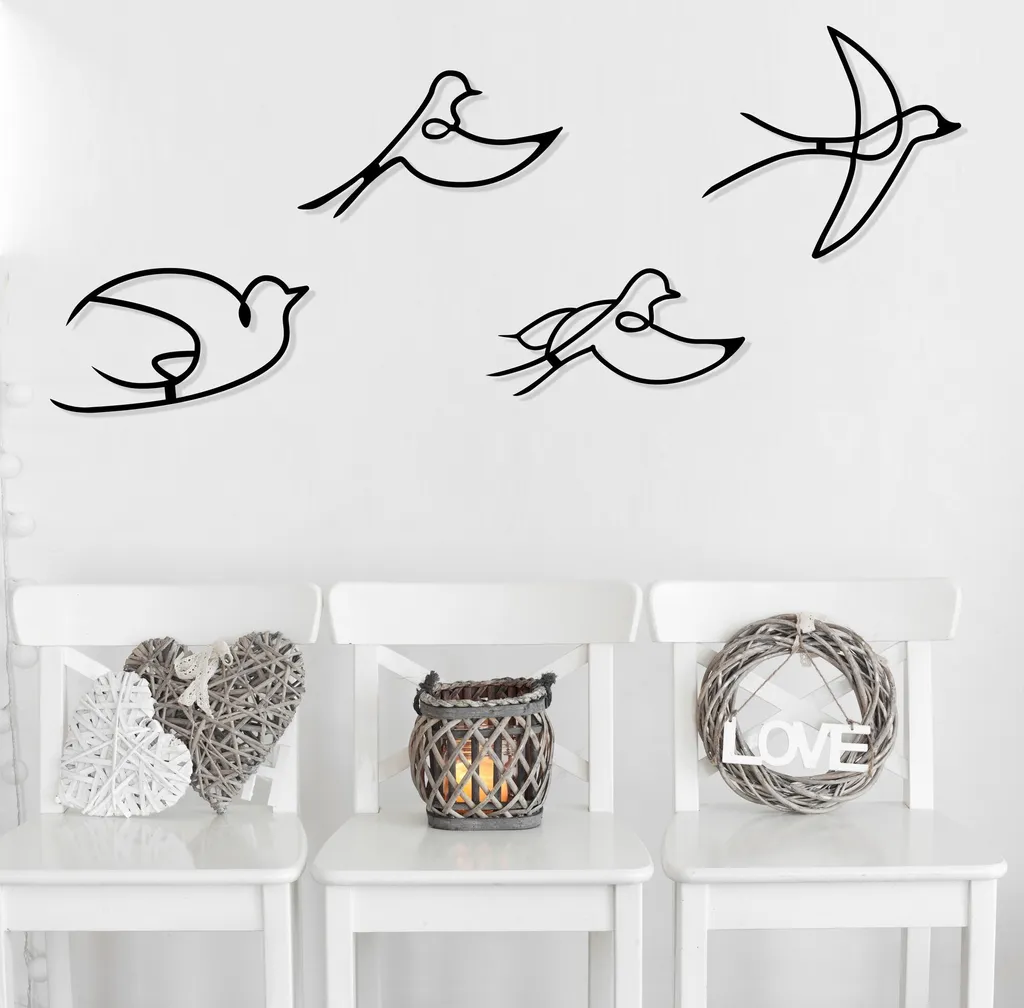 Décoration Murale Métal Noir Hope par Wallity - Ornement Mural Design Chic
