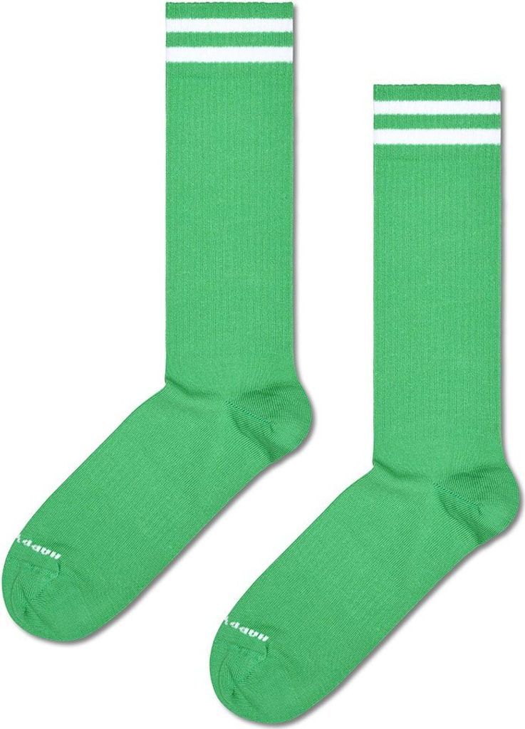 Happy Socks Solid Sneaker Thin Crew Sock Green S