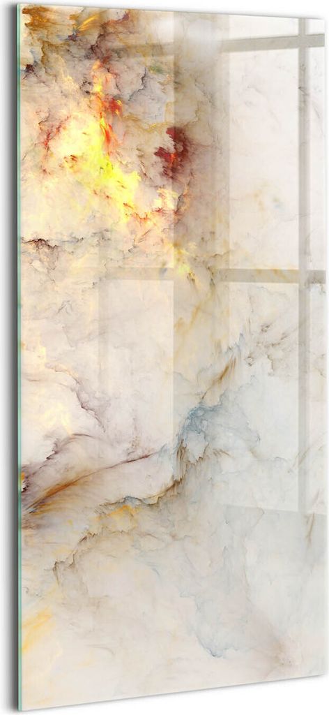 Designer Glasbild - Wandbild - Glas Bild - 50x100 cm - Abstrakter Marmor