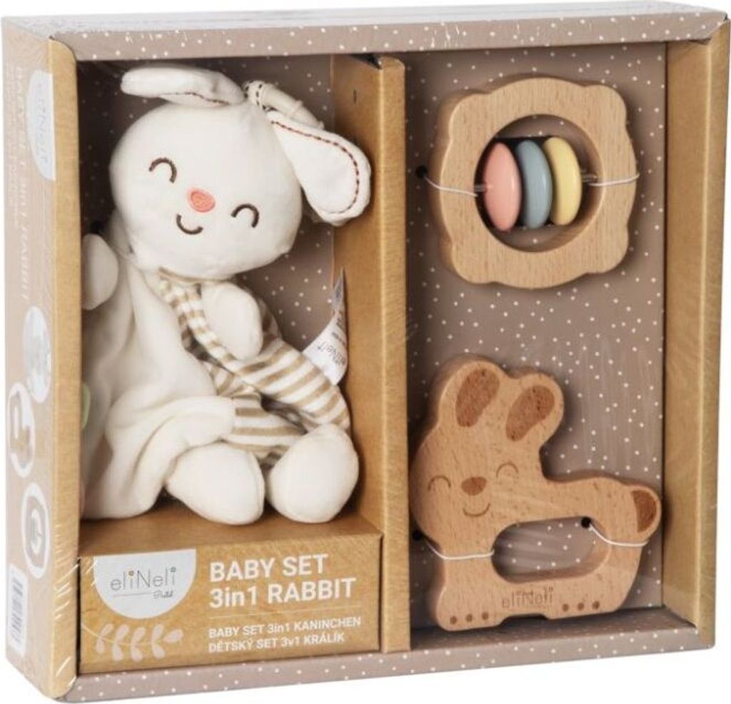Baby Geschenkbox 3in1 - Kaninchen | das perfekte Geschenkset für Neugeborene
