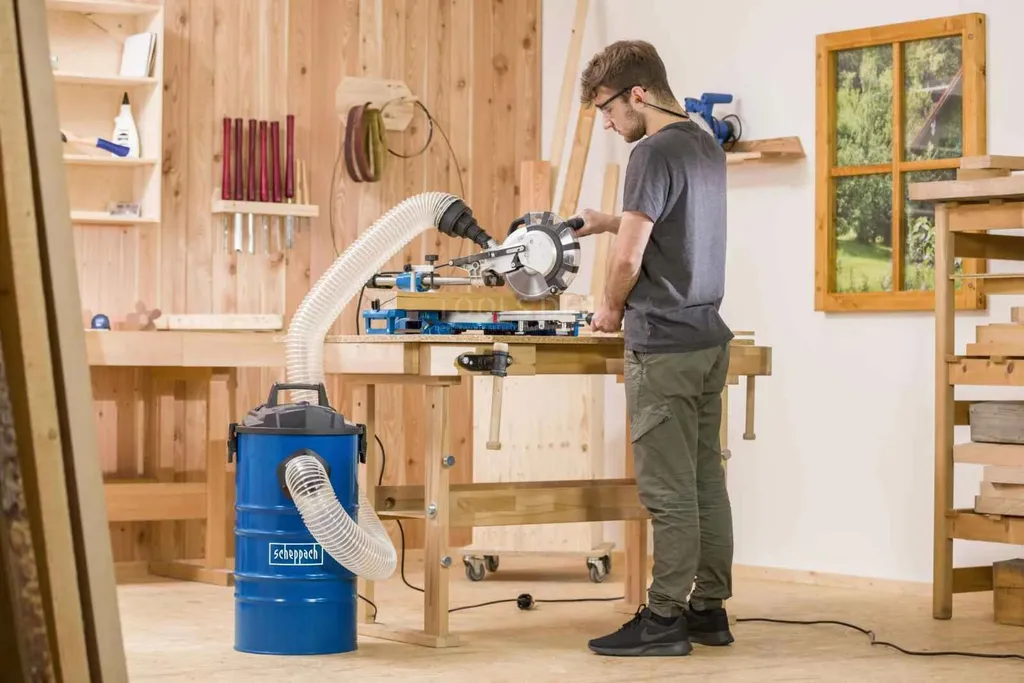 Scie à onglets avec laser Scheppach HM254SPX | Capacité de coupe 340mm - 14