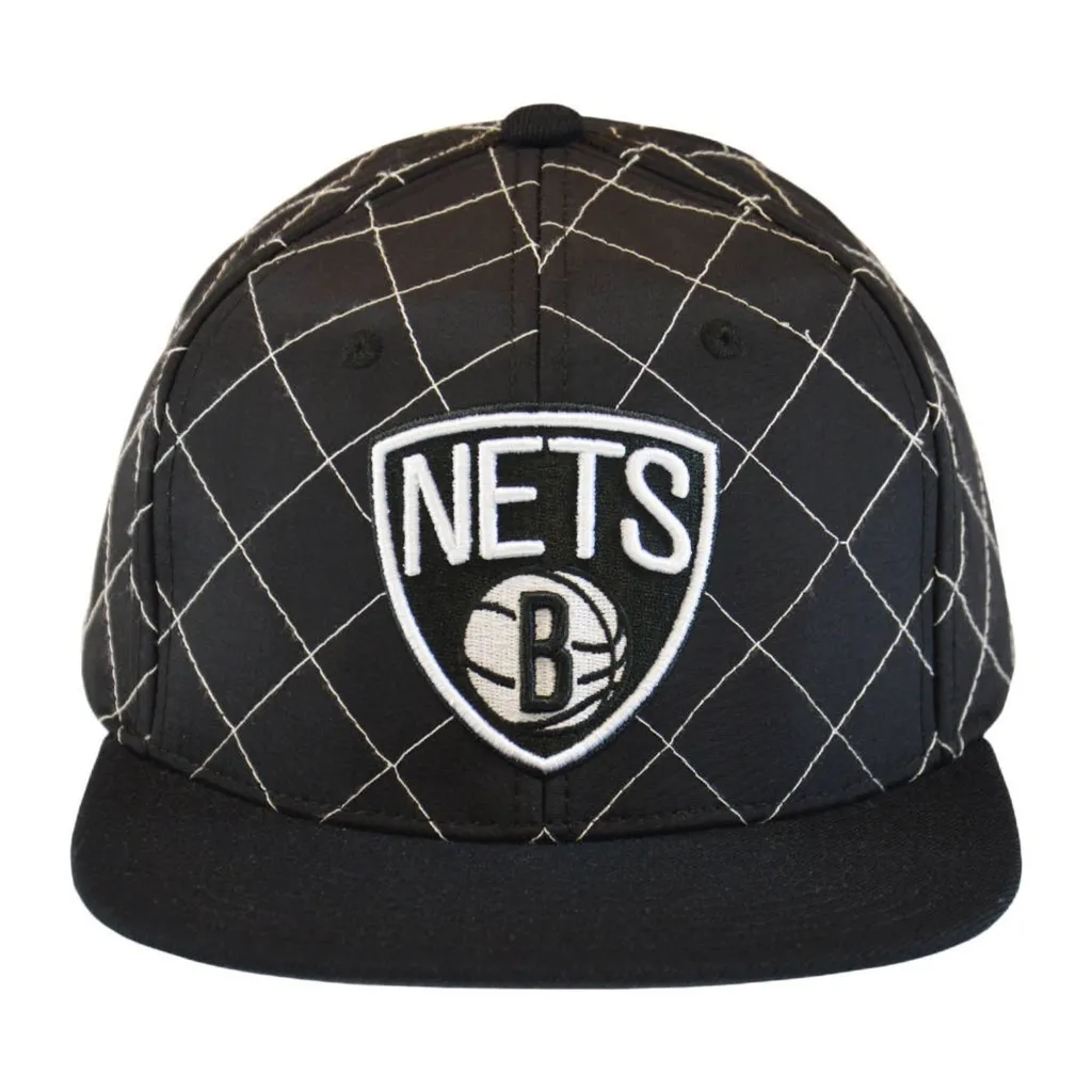 Bonnet Brooklyn Nets chaud et coupe-vent Mitchell & Ness Quilted Noir - 2