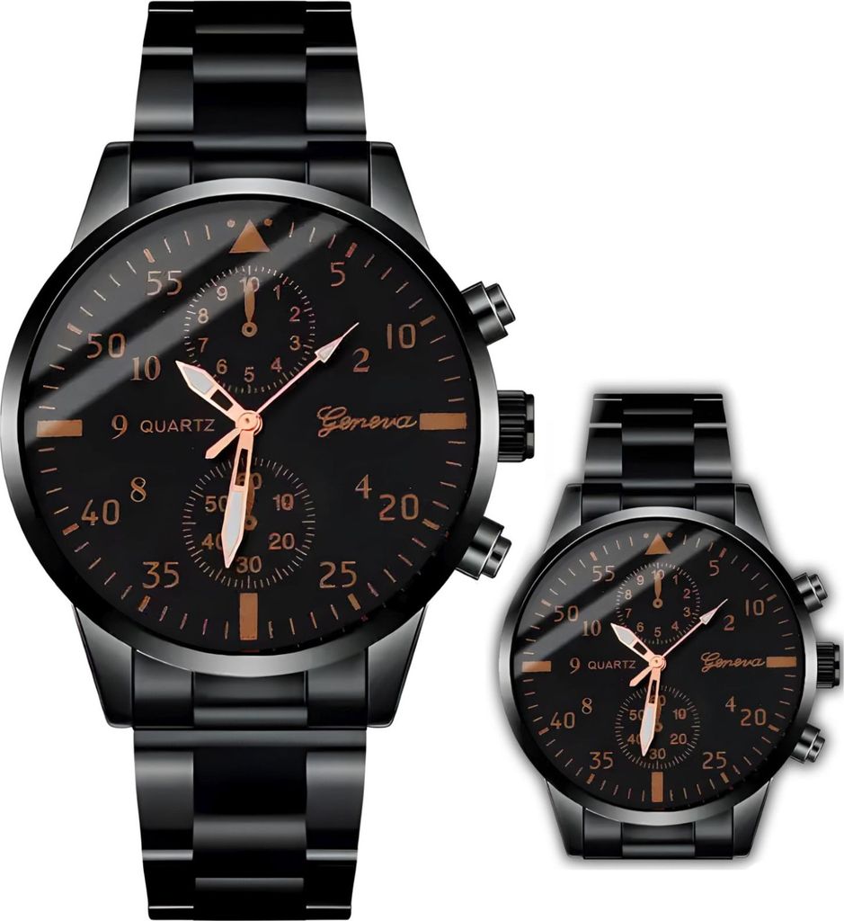 Zegarek męski kwarcowy klasyczny z bransoletą STAL 40 mm - Zdjęcie produktu 