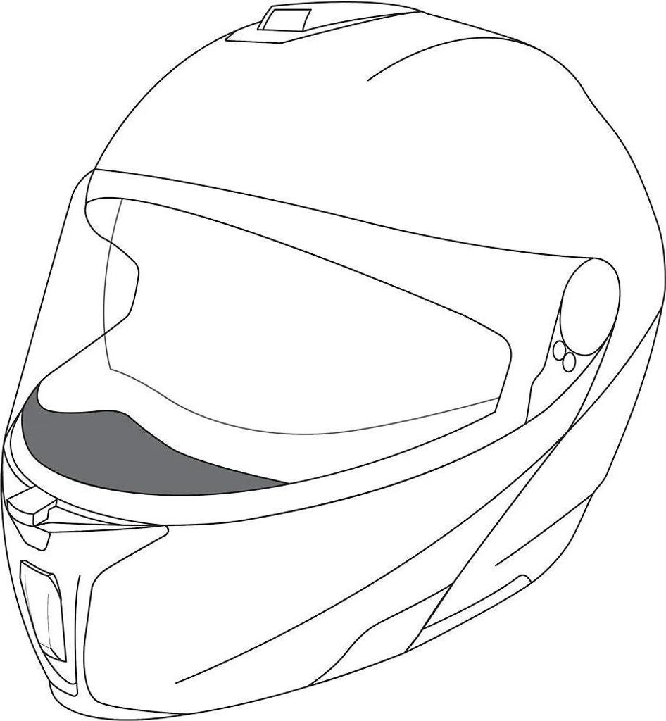 Agv Sportmodular Breath Helm Kinnvorhang Schwarz Schwarz One Size