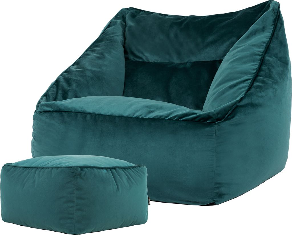 icon Riesen Sitzsack Sessel Bean Bag Natalia mit Hocker, Produktbild 