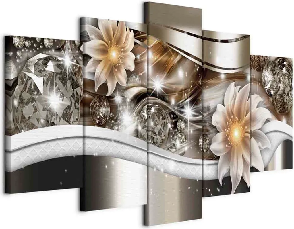 Offerta Quadro Moderno Fiori XXL 200x100 | Arte Astratta su TNT