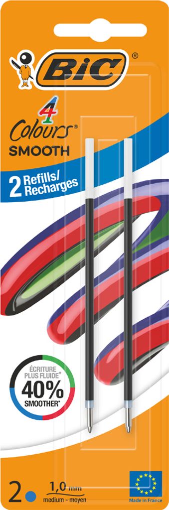 BIC Kugelschreiber-Mine 4 Colours Smooth schwarz S 2 Minen