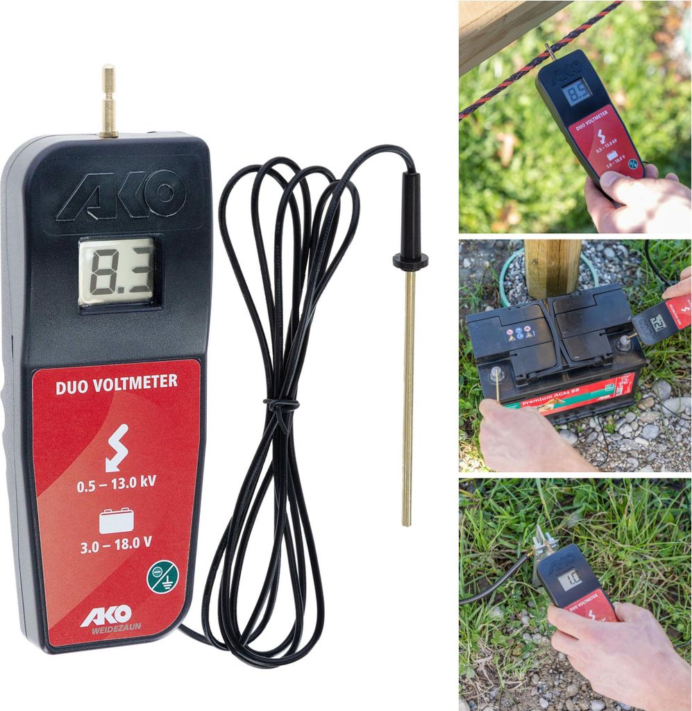AKO Digital DUO Voltmeter - Zaunprüfer & Batterietester