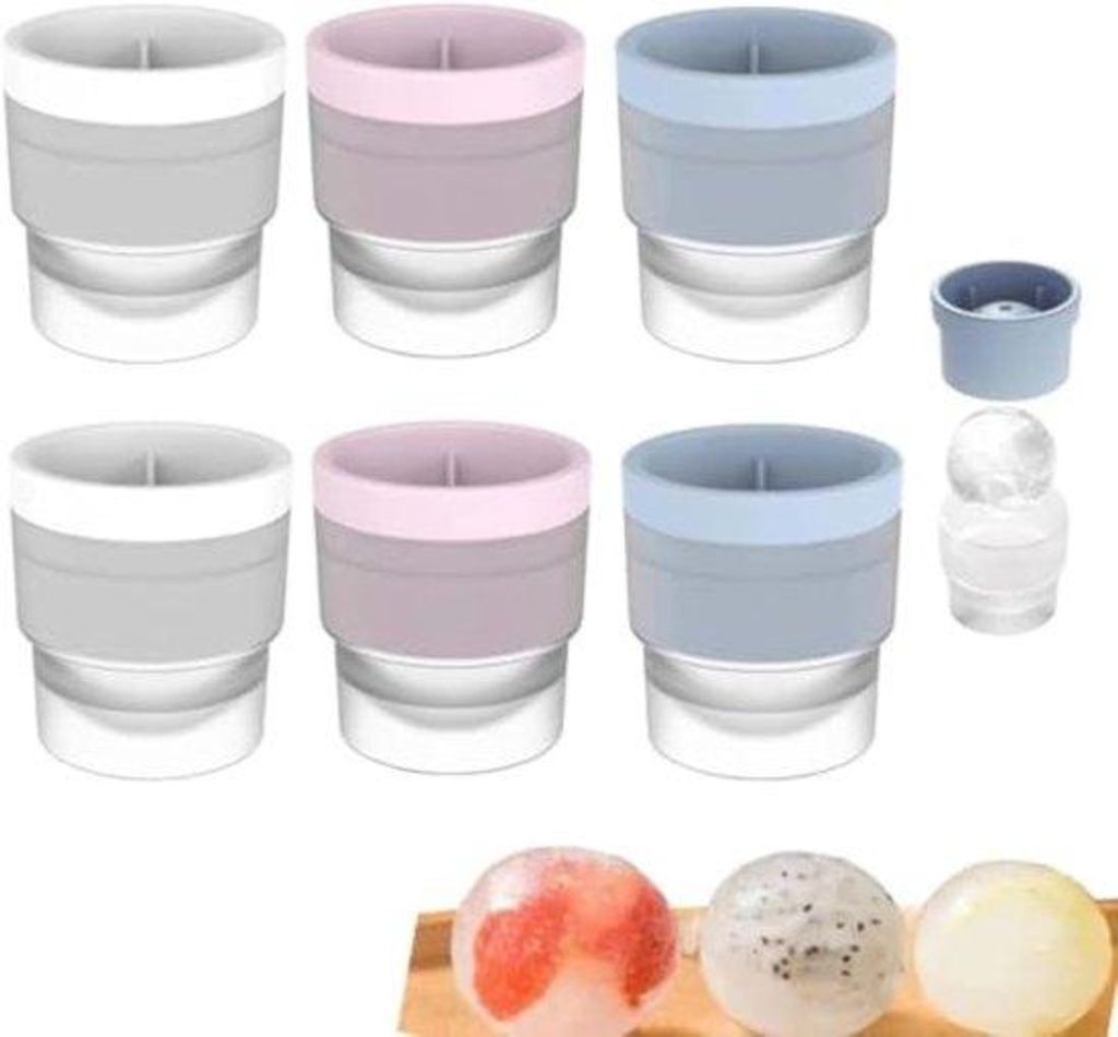 Silikonische Eisformen für große Eisbällen | Whisky & Cocktail Eis, leicht zu öffnen & Lebensmittel-sicher