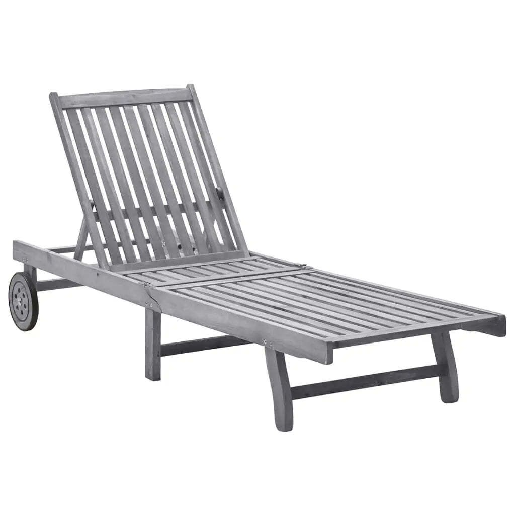 Ligbed van acaciahout, 63 x 85 x 199 cm Productafbeelding 