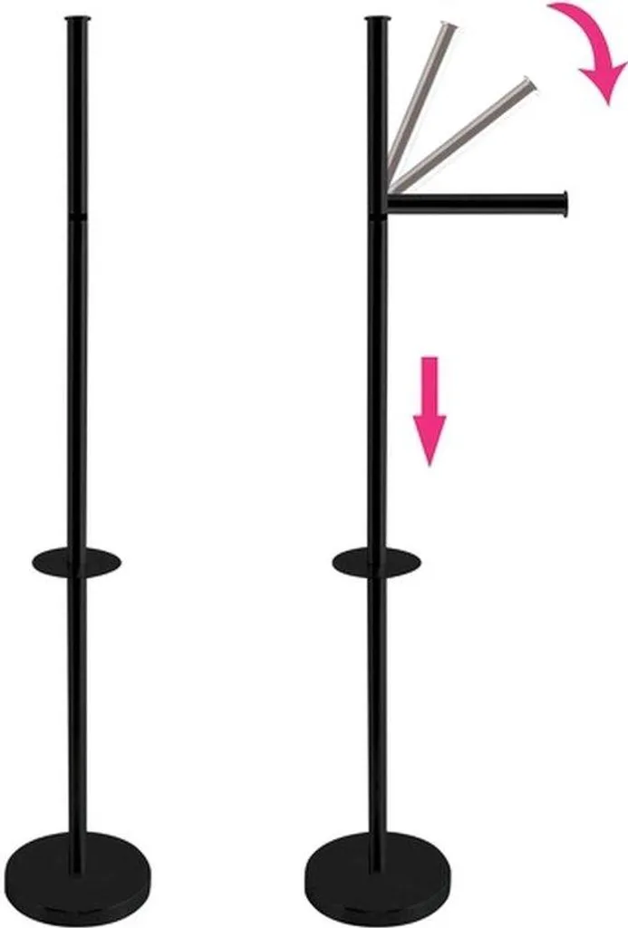 Porte-rouleau papier toilette robuste noir mat - Acier inox 15x60 cm