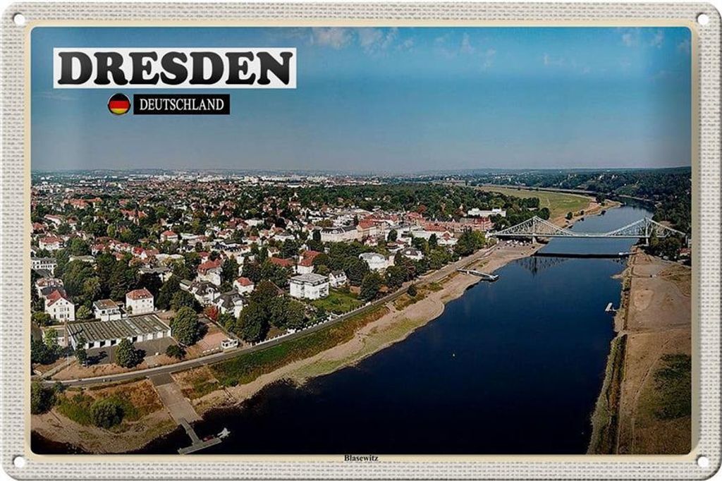 Blechschild Städte Dresden Deutschland Blasewitz 30x20cm