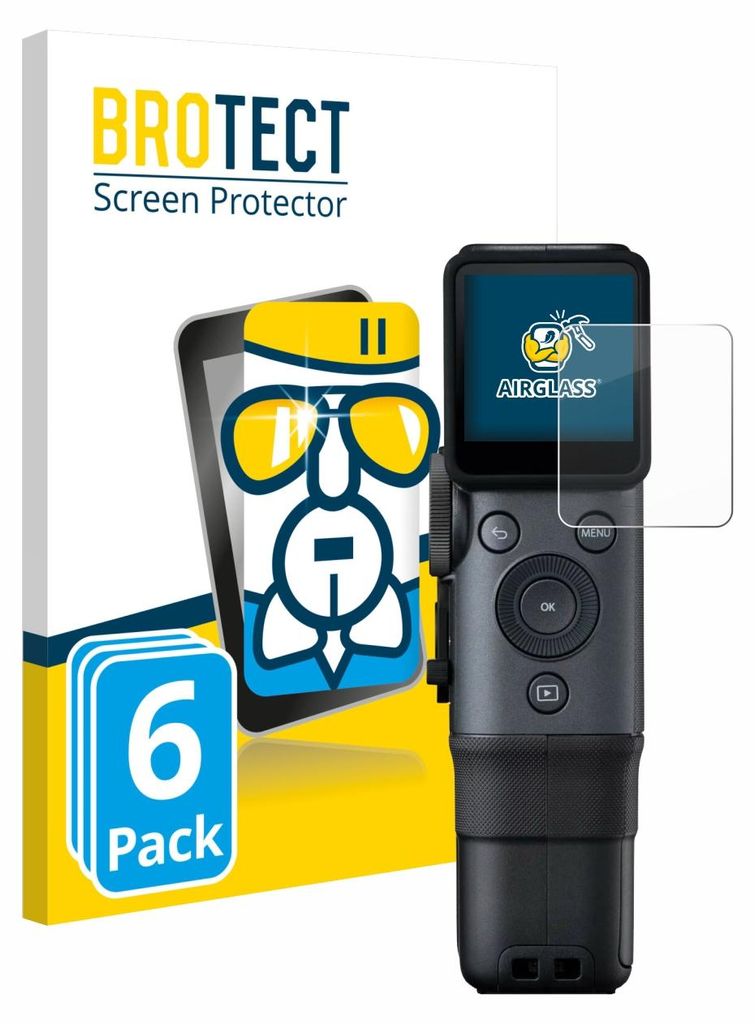 6x BROTECT Schutzglas für Fujifilm Instax Mini Evo Cinema Schutzfolie Panzer Folie Glas Display Schutz klar
