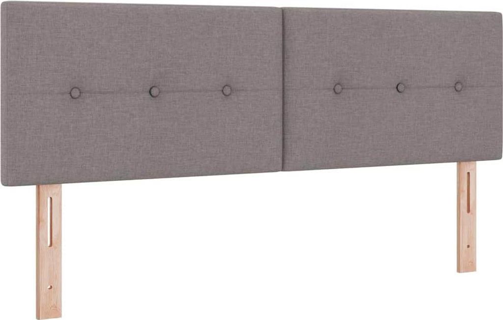 vidaXL Höhenverstellbares Kopfteil mit Kopfteil Taupe 144 cm Stoff