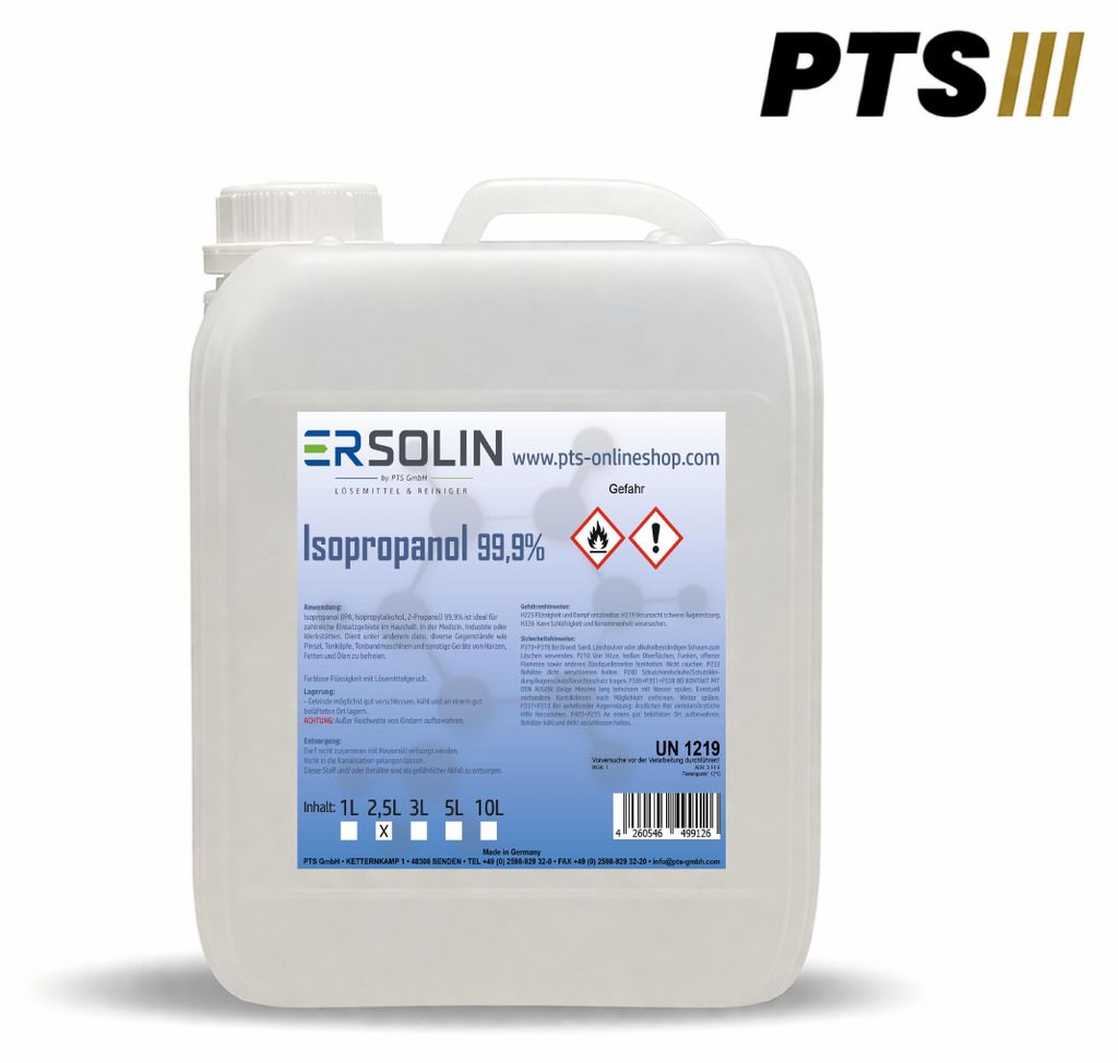 Isopropanol 99,9%  (IPA, Isopropylalkohol, 2-Propanol) 2,5 Produktbild 