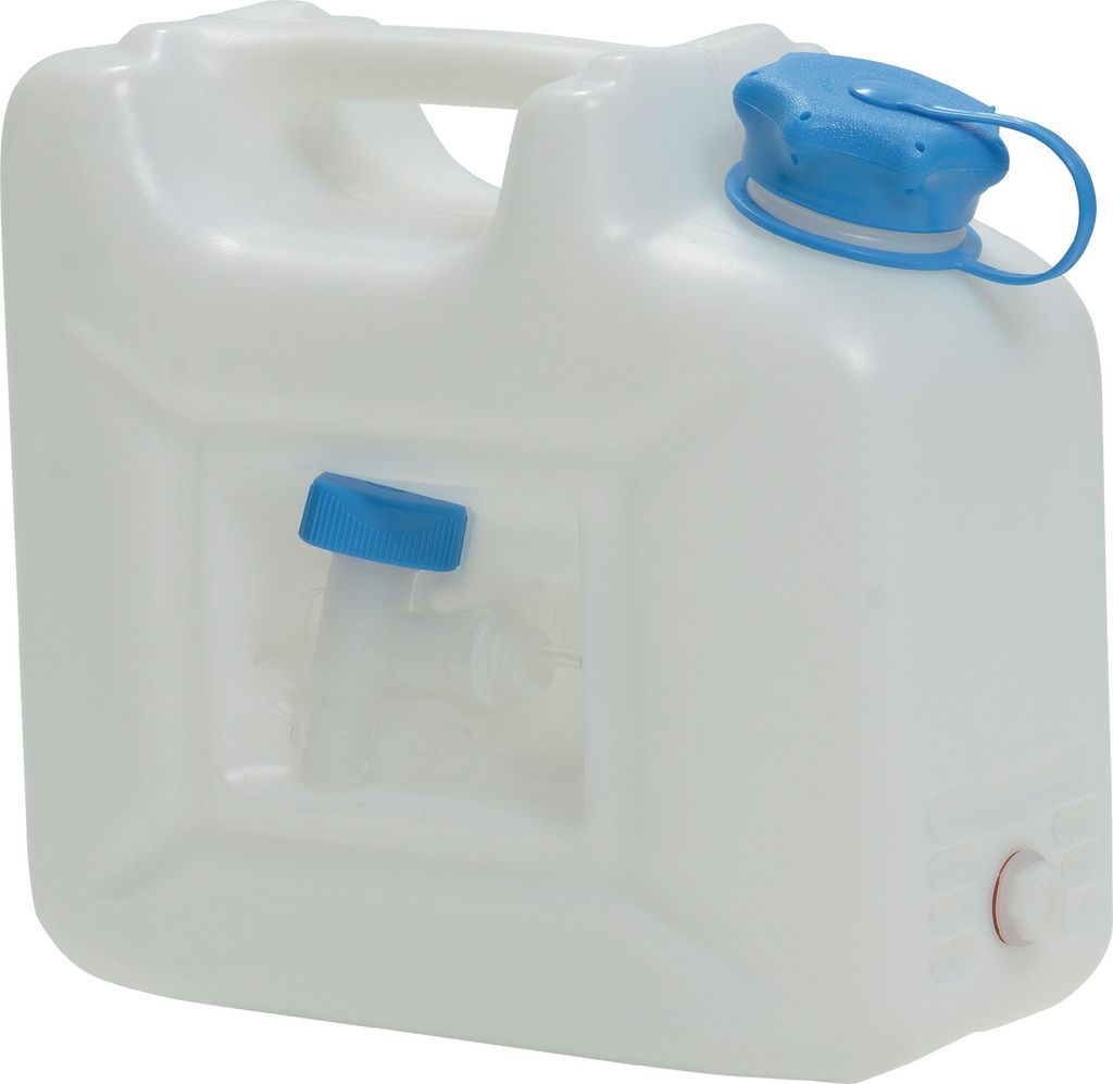 Hünersdorff Wasserkanister 10l HD-PE natur mit integriertem Produktbild 