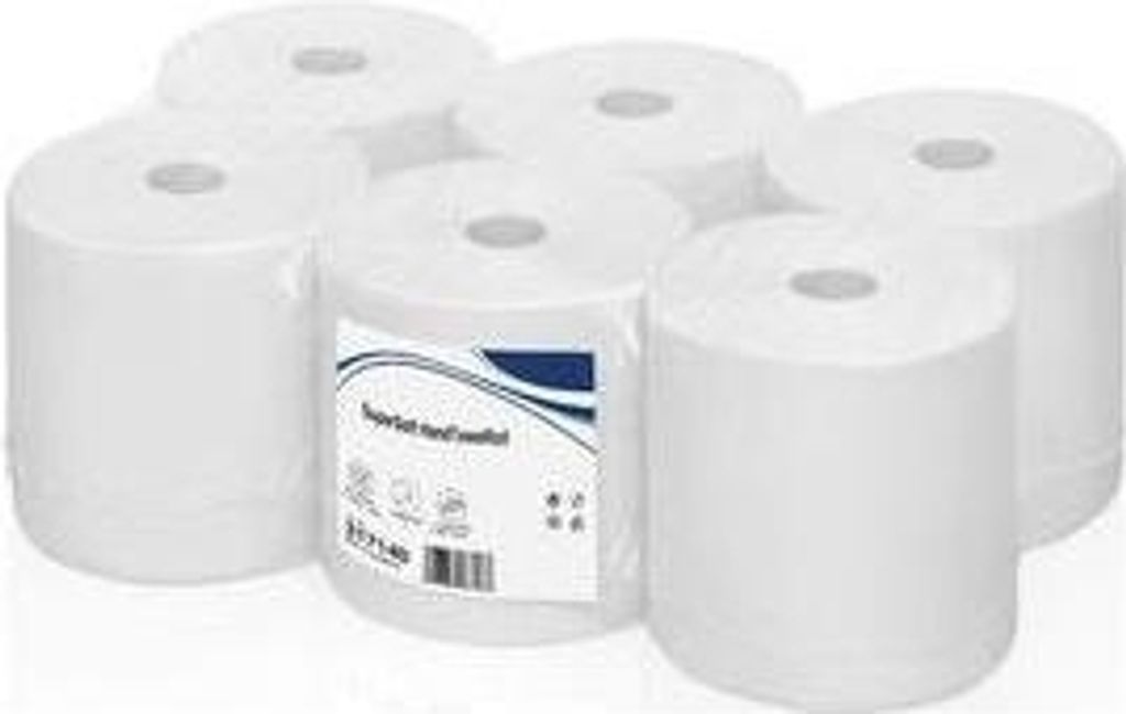 wepa Handtuchrolle Super Soft, 2-lagig, hochweiß, 140 m 100% Zellstoff, mit Waffelprägung, Breite: 198 mm,