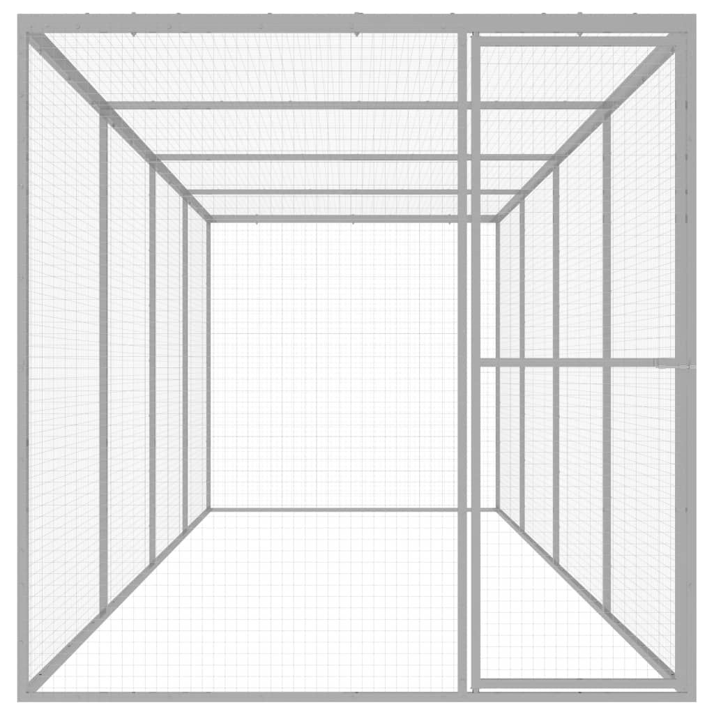 vidaXL Cage pour chats 6x1,5x1,5 m Acier galvanisé Image du produit 