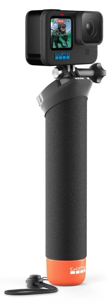 Perche flottante The Handler avec base orange visible pour GoPro HERO