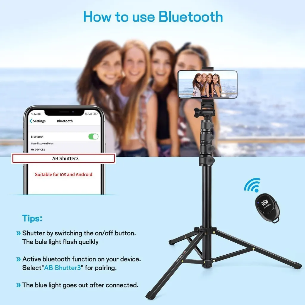 Cavalletto Smartphone Victiv 172cm con Telecomando Bluetooth e Borsa - 2