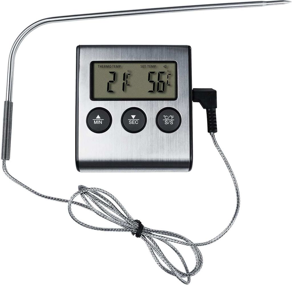 Digitales Bratenthermometer mit Alarmfunktion bei Erreichen Produktbild 