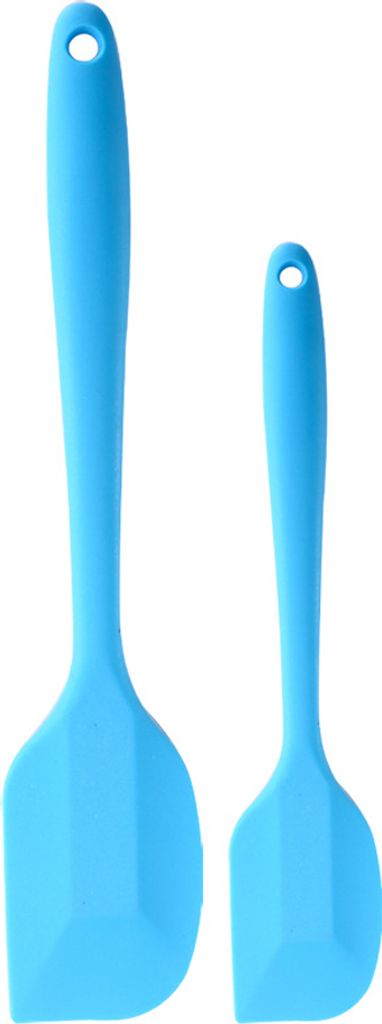 CANDeal 2 Stücke zweiseitiger Teigschaber aus Silikon -zufällige Farbe 27.5cm+21.5cm