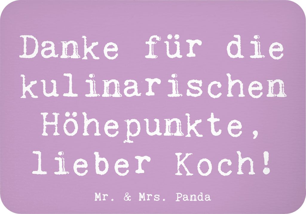 Mr. & Mrs. Panda Kühlschrankmagnet Spruch Koch Dankeschön - Lavendeltraum - Geschenk, zettelhalter, kulinarische Höhepunkte, Handarbeit, whitebo...