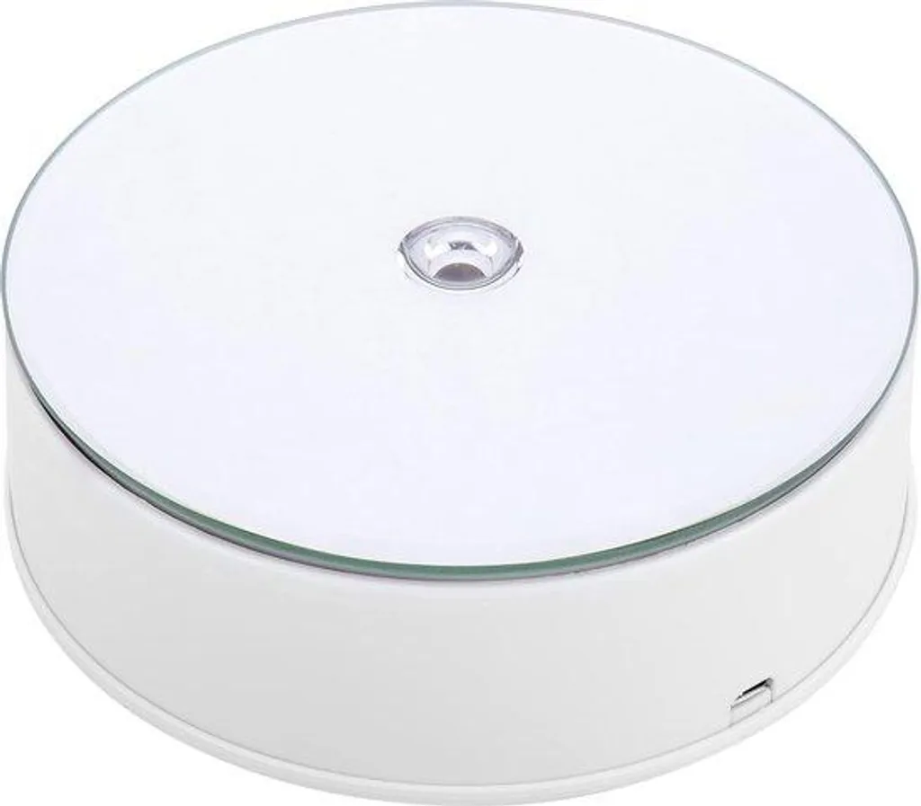 Plateau de photographie rotatif 14cm LED pour vidéos de produits 360°
