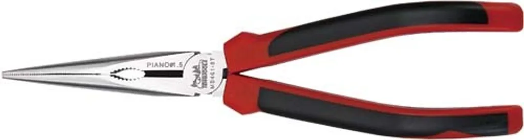 Pince à bec demi-rond allongé 200 mm pour serrage et coupe de précision