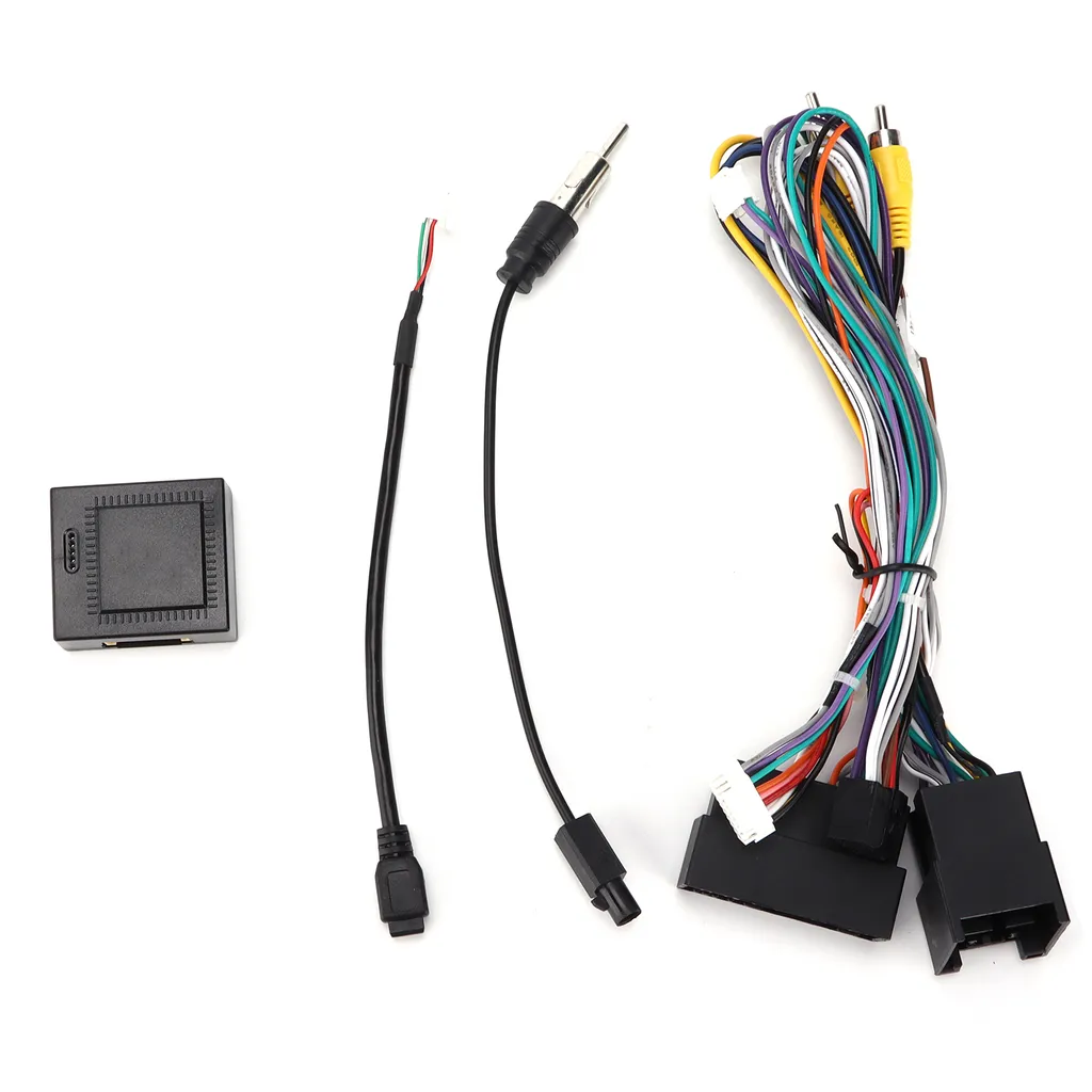 Harnais de câblage audio ISO universel pour autoradio 12 broches noir