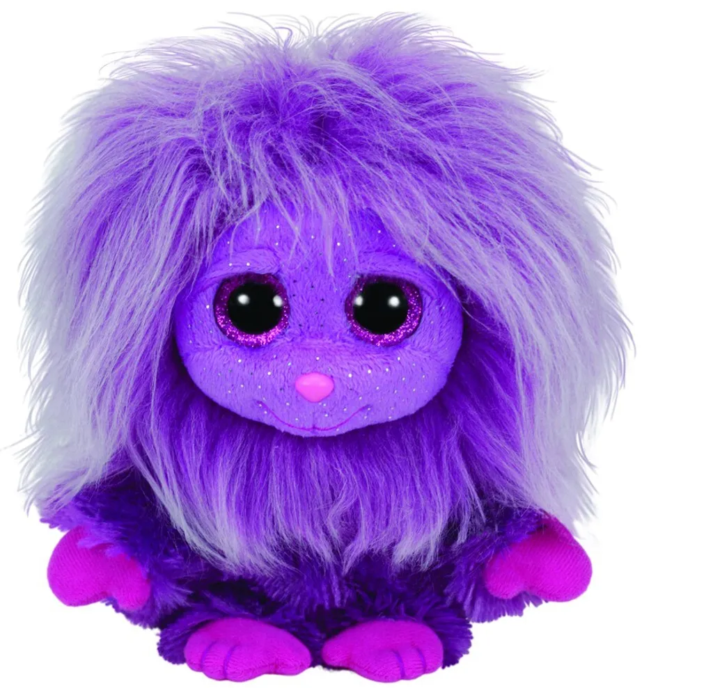 Zwippy Lila Frizzy 15cm - Peluche à Poils Longs Violette et Moelleuse