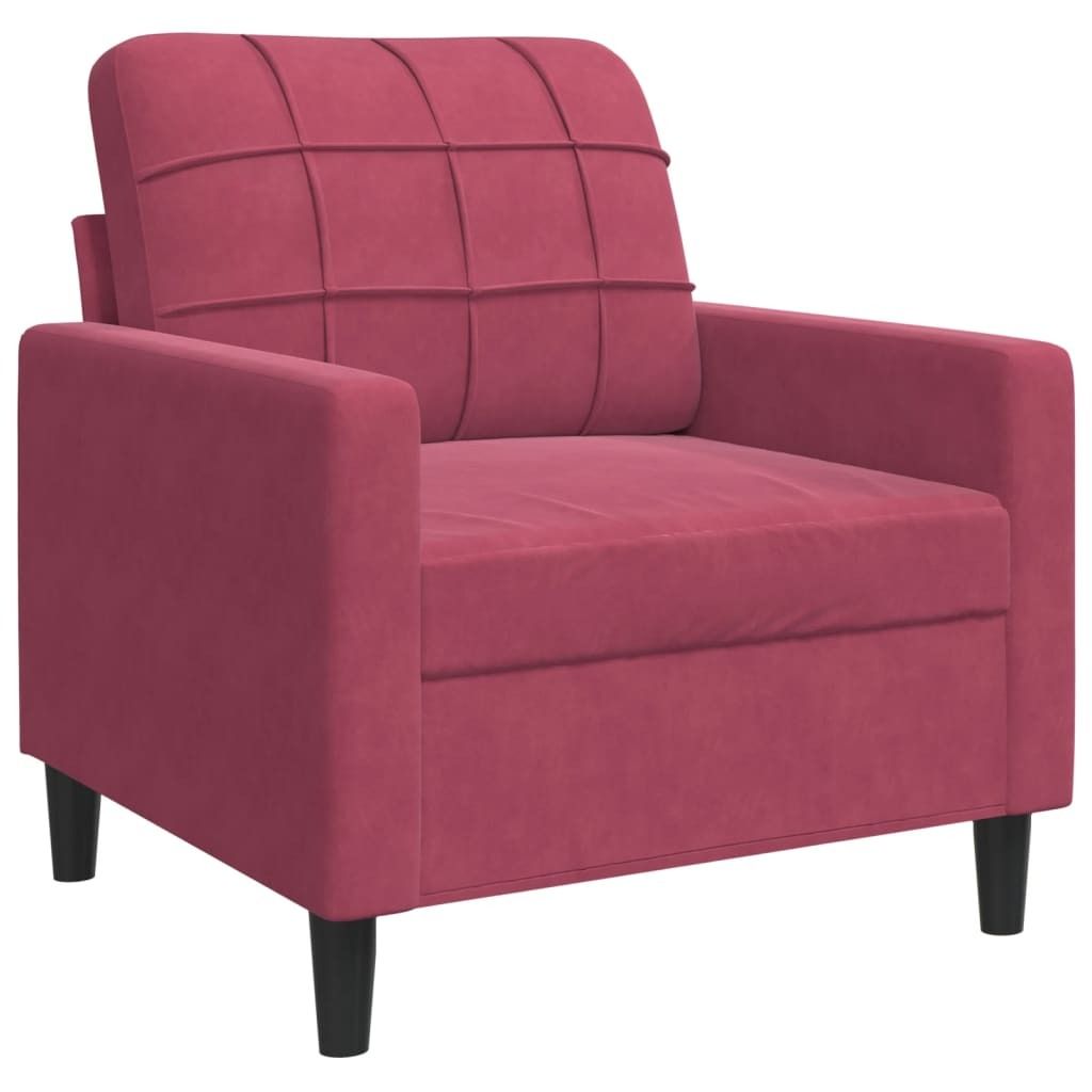 "2026 Aktion"Relaxsessel - elegantes Design - Couchsessel - Einzelsofa - Weinrot 60cm Samt - 77x77x80cm - Klassische Sofas NeuMöbel489991